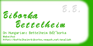 biborka bettelheim business card